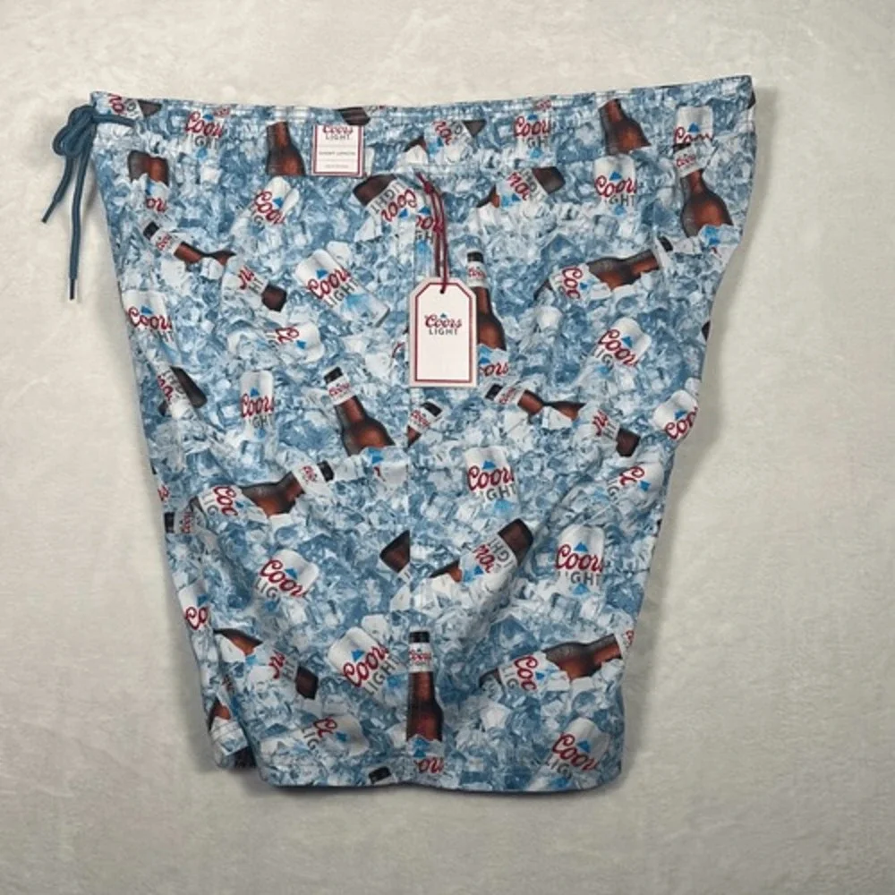 Coors Lite big & tall‎ elastic waist swim trunk New with tags Men size 2XL